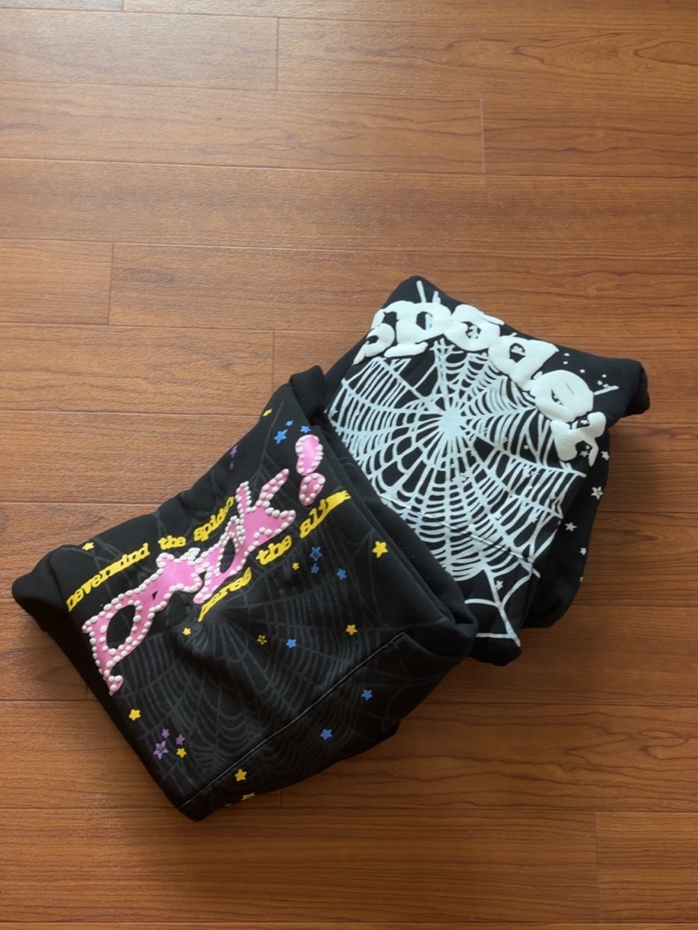 Pink's Spider Web Graphic Bomber Jacket - Black